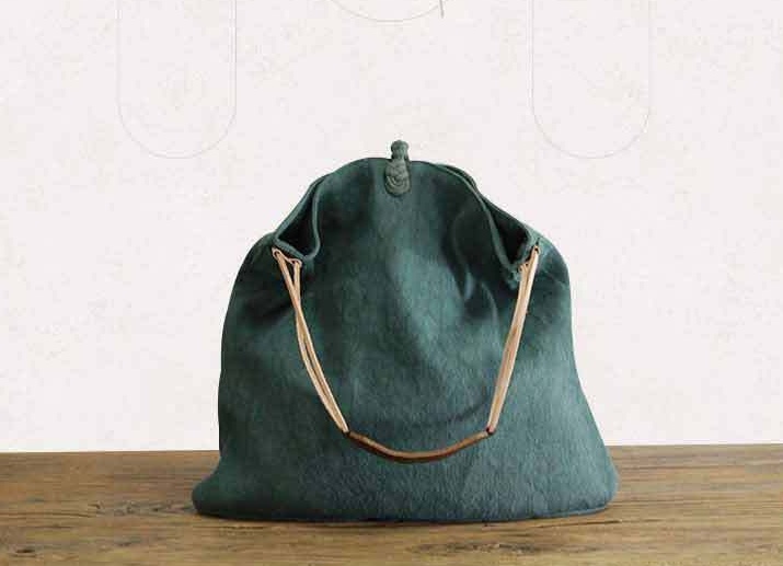 Casual One-shoulder Literary Hand Cloth Bag Handmade Disc Buckle Large Capacity - Image 10