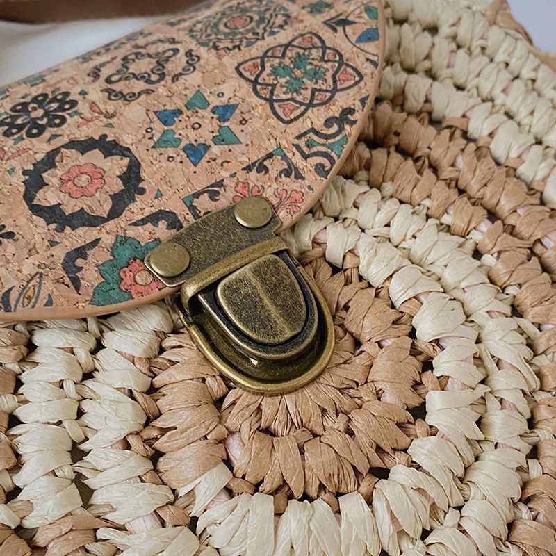 Shoulder Straw-weaved Crossbody Beach Casual Ethnic Style Mini And Simple Handmade Beach Bag - Image 5