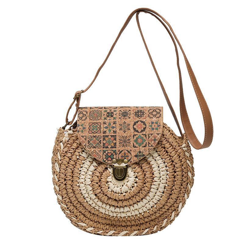 Shoulder Straw-weaved Crossbody Beach Casual Ethnic Style Mini And Simple Handmade Beach Bag - Image 2