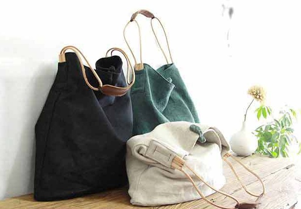 Casual One-shoulder Literary Hand Cloth Bag Handmade Disc Buckle Large Capacity - Image 4